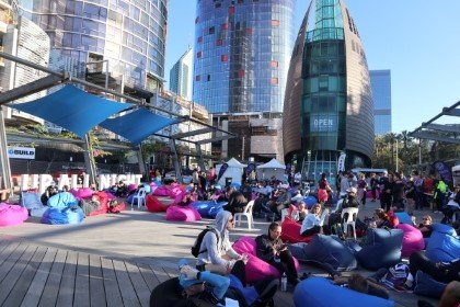 Hire King Bean Bags at The Bell Tower Perth